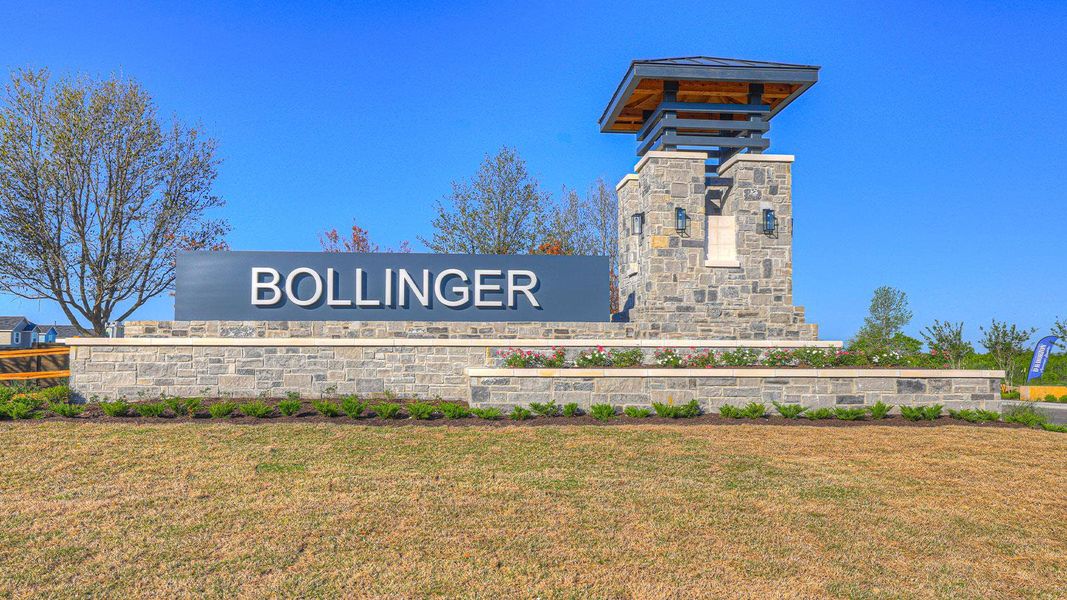 Front exterior of a new home in Bollinger, Maxwell, TX, highlighting curb appeal (Image 1).