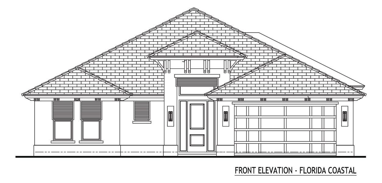 Representative exterior photo of a completed home built from the Fraser by GHO Homes in Ravens Landing, Vero Beach, FL (Image 2).