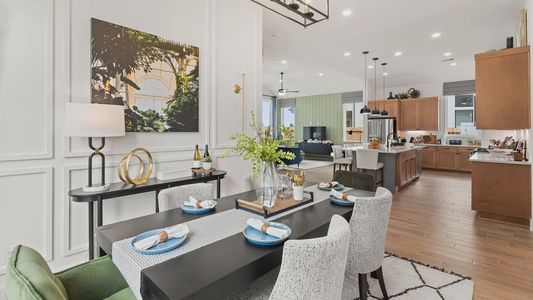 Representative furnished interior of a home built from the Hillcrest by Chesmar Homes in Artavia, Conroe (Image 9).