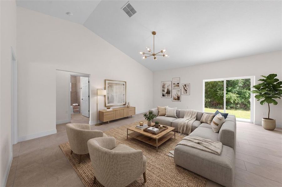 Furnished interior view inside a new home in , Yeehaw Junction (Image 18).