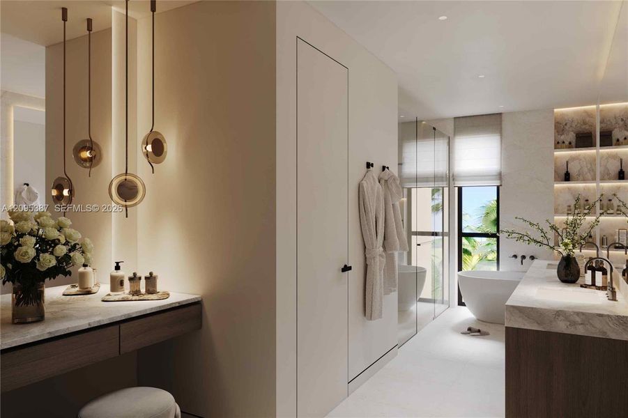 Furnished interior view inside a new home in , Fort Lauderdale (Image 13).