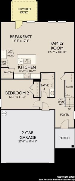 2D floor plan layout of this home in Meadows at Hennersby Hollow 40's, San Antonio, TX (Image 5). 2D floor plan layout of this home in Meadows at Hennersby Hollow 40's, San Antonio, TX (Image 5).