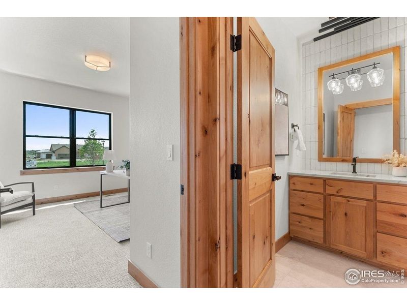 Furnished interior view inside a new home in Harvest Ridge, Berthoud (Image 37).