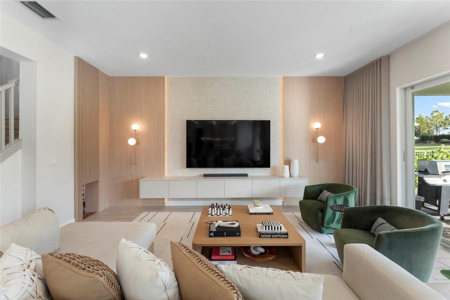 Furnished interior view inside a new home in Arden: The Waterford Collection, Loxahatchee (Image 28).