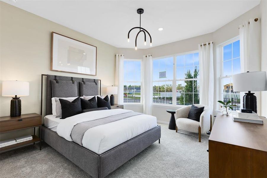 Model Home Design Only. Pictures and furnishings are for illustrative purposes only. Elevations, colors and options may vary. Furniture is for model home staging only.