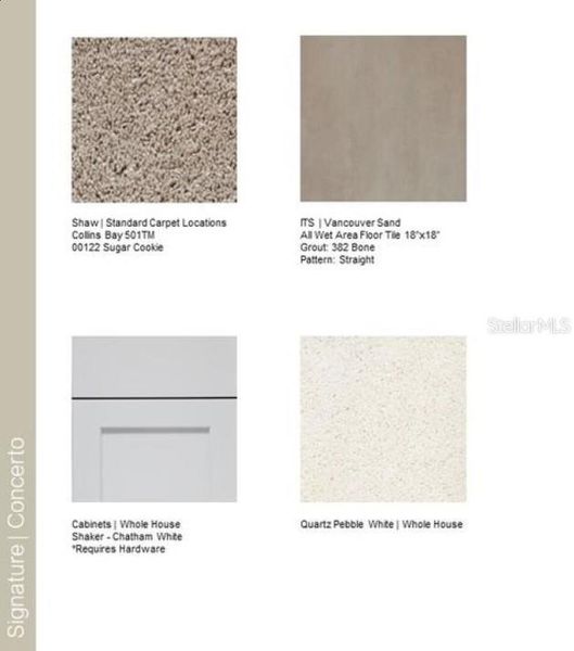 Sample of building materials used in homes in Waterstone, Groveland (Image 14). Sample of building materials used in homes in Waterstone, Groveland (Image 14).