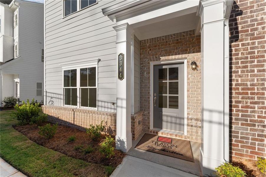 Exterior details and patio area of a home in East Park Village, Kennesaw (Image 22).