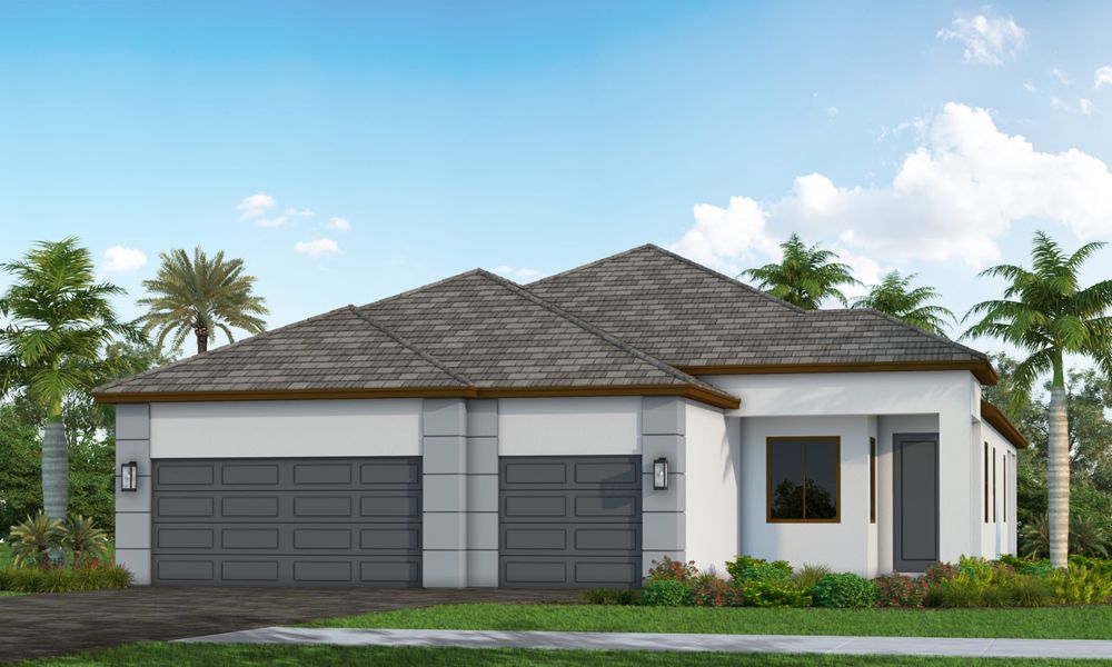 Representative exterior photo of a completed home built from the Sea Mist by Neal Communities in SkySail, Naples, FL (Image 8).