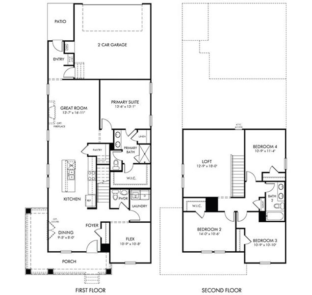 2D floor plan layout for the Westbrook by Meritage Homes in Benders Cove - Premier Series, Mount Juliet, TN (Image 3). 2D floor plan layout for the Westbrook by Meritage Homes in Benders Cove - Premier Series, Mount Juliet, TN (Image 3).