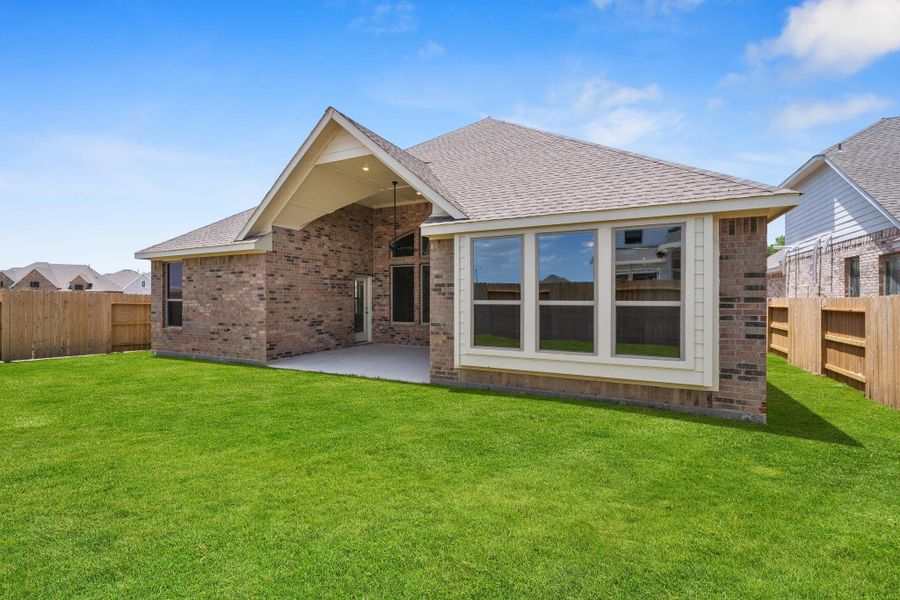 Exterior details and patio area of a home in The Meadows at Imperial Oaks 60', Conroe (Image 3). Exterior details and patio area of a home in The Meadows at Imperial Oaks 60', Conroe (Image 3).