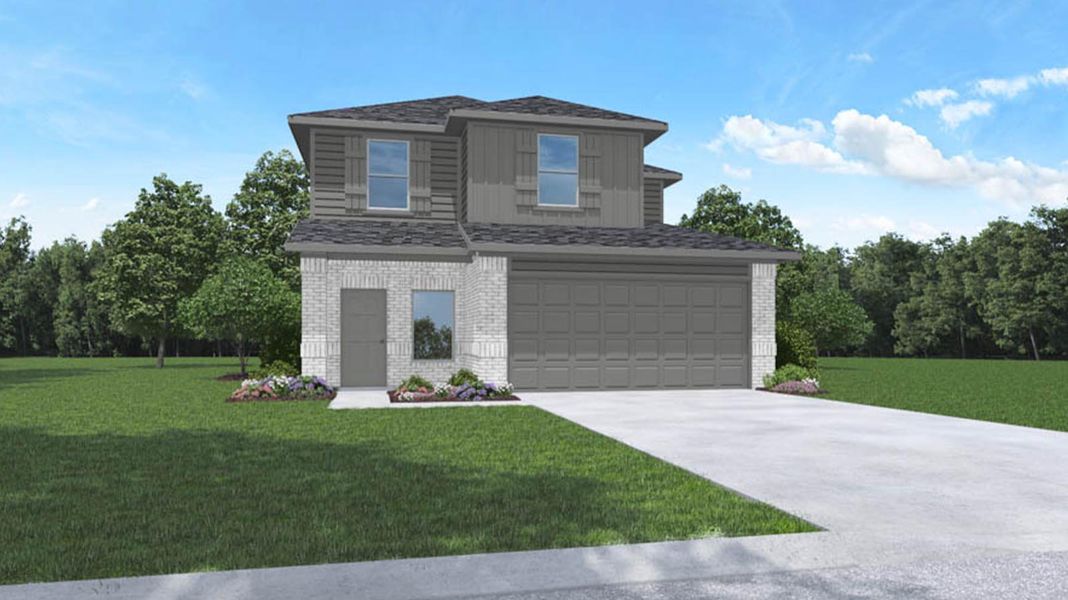 Representative exterior photo of a completed home built from the Hanna by D.R. Horton in Lakes at Westland Ranch, League City, TX (Image 2).