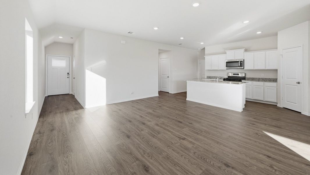 Representative unfurnished interior of a home built from the Camber by D.R. Horton in Windrose, Pilot Point (Image 6).