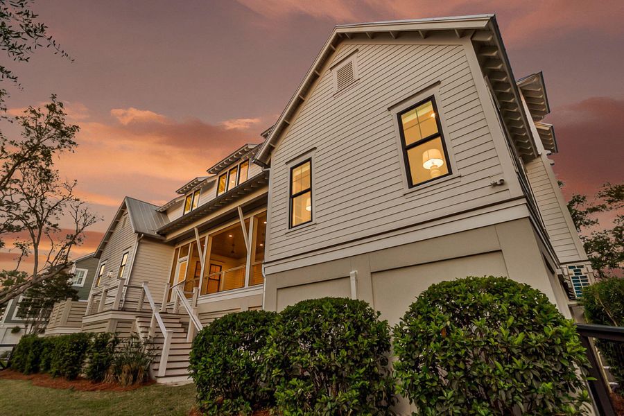 Exterior details and patio area of a home in Daniel Island Park, Charleston (Image 38).
