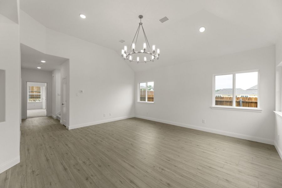 Spacious, unfurnished interior of a new home in Keeneland, Aubrey (Image 21). Spacious, unfurnished interior of a new home in Keeneland, Aubrey (Image 21).
