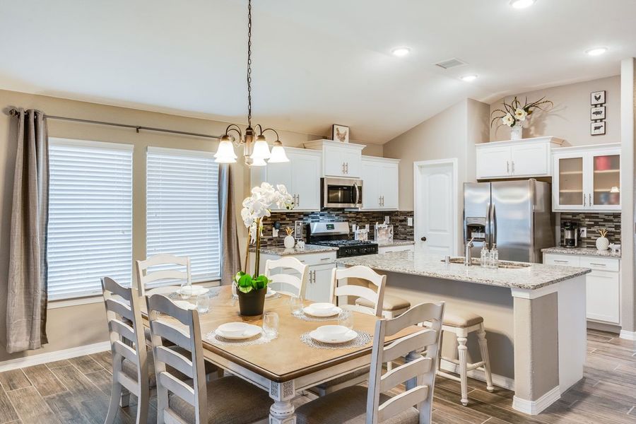 Representative furnished interior of a home built from the Eve 1599 SSC by Saratoga Homes in Crossland, El Paso (Image 4).