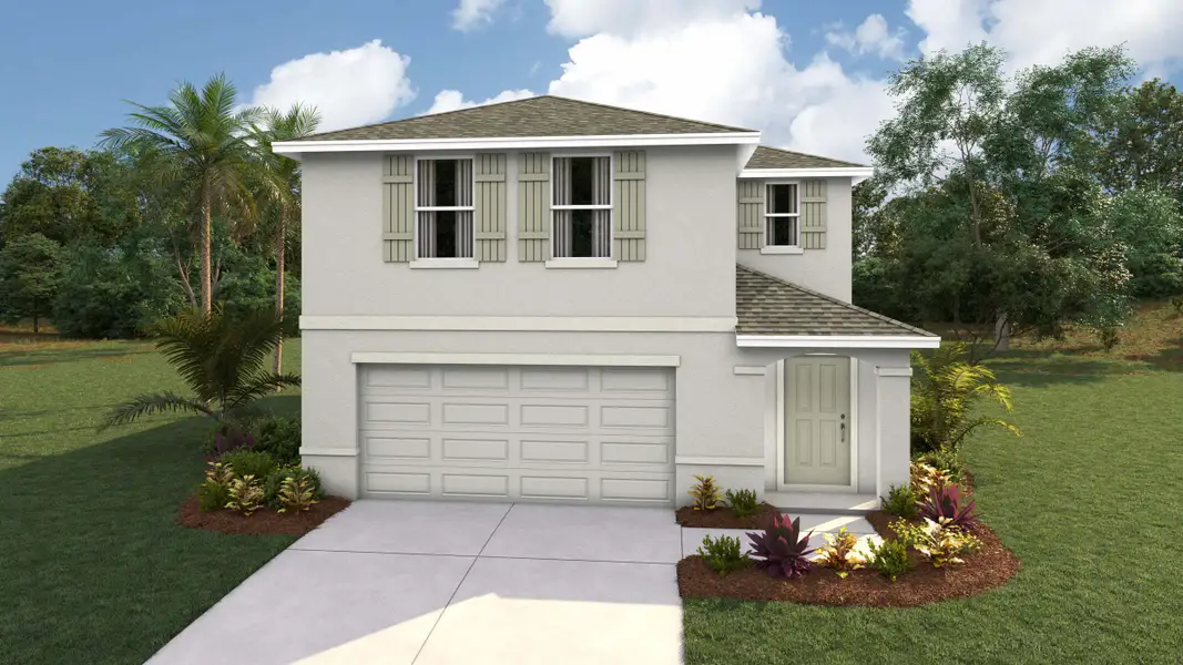 Representative exterior photo of a completed home built from the Elston II by D.R. Horton in Emerson Pointe, Ocala, FL (Image 1). Representative exterior photo of a completed home built from the Elston II by D.R. Horton in Emerson Pointe, Ocala, FL (Image 1).