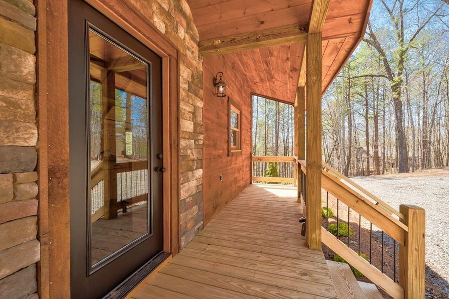 Exterior details and patio area of a home in , Mineral Bluff (Image 39).