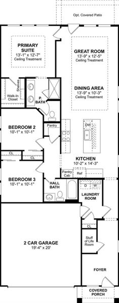 The Blueberry Ash floor plan by K. Hovnanian® Homes. 1st Floor shown. *Prices, plans, dimensions, features, specifications, materials, and availability of homes or communities are subject to change without notice or obligation.