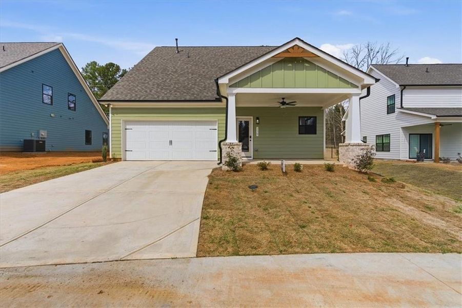 Front exterior of a new home in , Emerson, GA, highlighting curb appeal (Image 1). Front exterior of a new home in , Emerson, GA, highlighting curb appeal (Image 1).