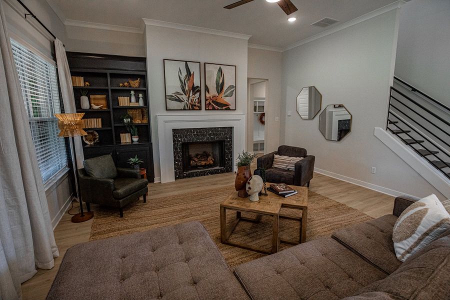 Representative furnished interior of a home built from the Willow by Grant & Co in Manor at Hall Creek, Arlington (Image 115).