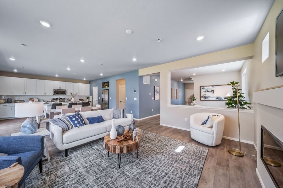 Furnished interior view inside a new home in Thompson River Ranch, Johnstown (Image 13).