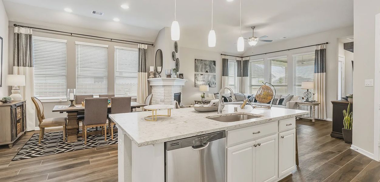 Representative furnished interior of a home built from the Sawyer by Chesmar Homes in Brookewater 45's, Rosenberg (Image 7).