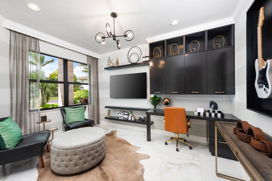 Representative furnished interior of a home built from the Tribeca by GL Homes in Valencia Parc at Riverland, Port St. Lucie (Image 27).