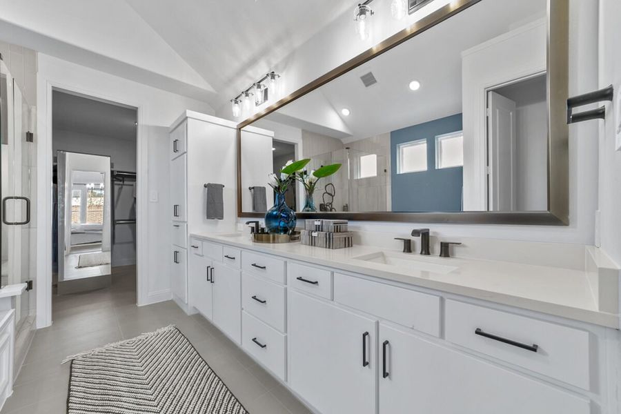 Representative furnished interior of a home built from the Rainer by Landon Homes in Lexington Frisco, Frisco (Image 8).