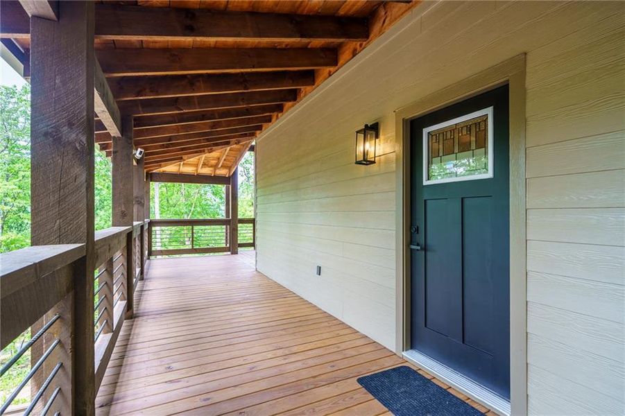 Exterior details and patio area of a home in , Blue Ridge (Image 32).
