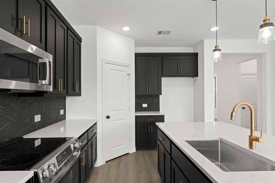 Furnished interior view inside a new home in Monticello Park, Princeton (Image 8). Furnished interior view inside a new home in Monticello Park, Princeton (Image 8).