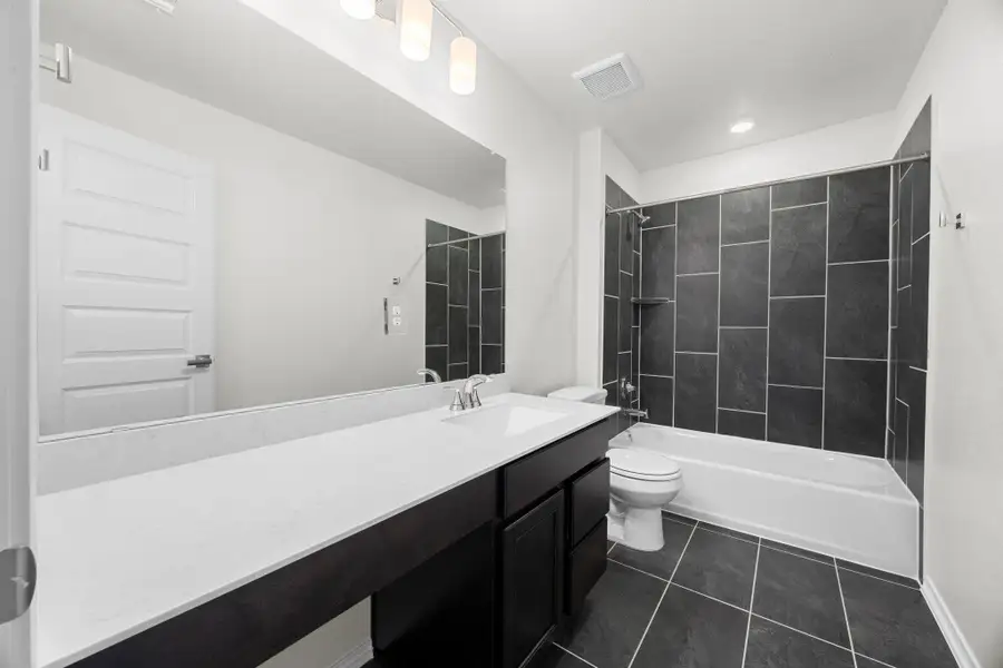 Furnished interior view inside a new home in Salerno - Heritage Collection, Round Rock (Image 8). Furnished interior view inside a new home in Salerno - Heritage Collection, Round Rock (Image 8).