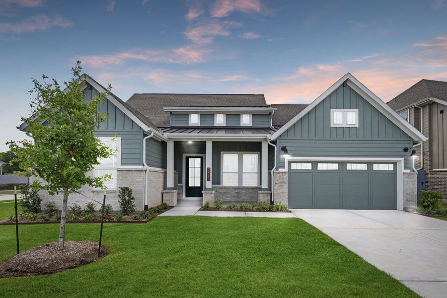 Representative exterior photo of a completed home built from the Malibu – 60′ Lot by Chesmar Homes in Fulshear Lakes, Fulshear, TX (Image 17). Representative exterior photo of a completed home built from the Malibu – 60′ Lot by Chesmar Homes in Fulshear Lakes, Fulshear, TX (Image 17).