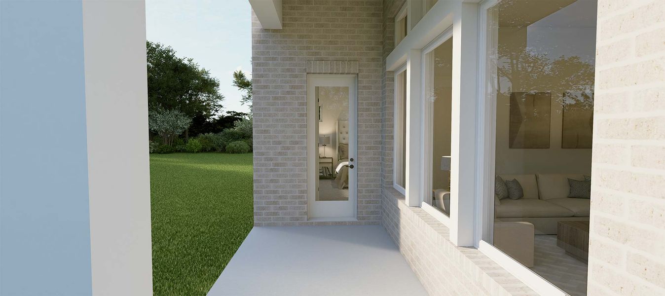 Representative exterior details of a home built from the The Crystal Beach by David Weekley Homes in Flora, Hutto (Image 3).