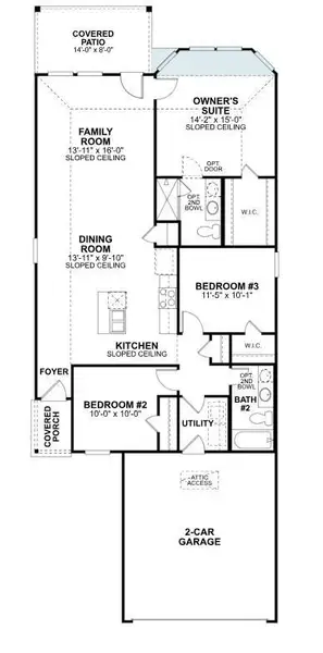 2D floor plan layout of this home in Miller's Pond, Rosenberg, TX (Image 4).