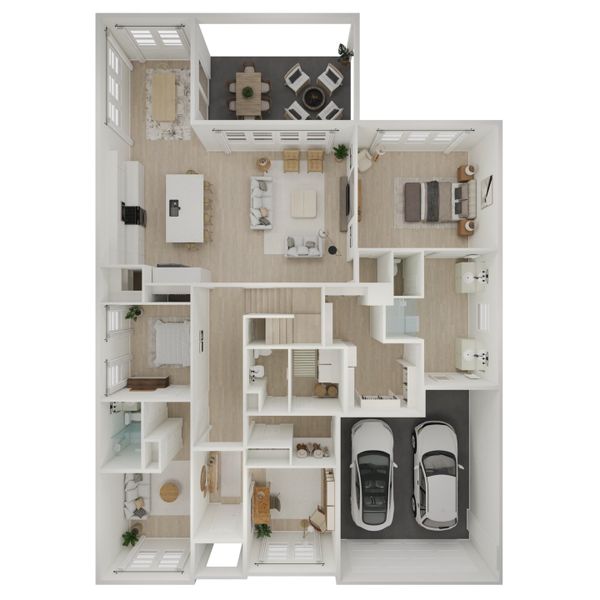2D floor plan layout for the Munich ESP by K. Hovnanian® Homes in Monterra, Rockwall, TX (Image 4). 2D floor plan layout for the Munich ESP by K. Hovnanian® Homes in Monterra, Rockwall, TX (Image 4).