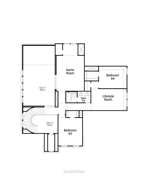 2D floor plan layout for the Regis Plan by Highland Homes in Goodland: 60ft. lots, Midlothian, TX (Image 3). 2D floor plan layout for the Regis Plan by Highland Homes in Goodland: 60ft. lots, Midlothian, TX (Image 3).