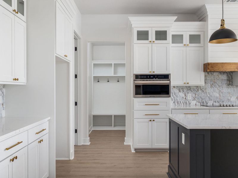 Kitchen with view of Mud Room cabinets Kitchen with view of Mud Room cabinets