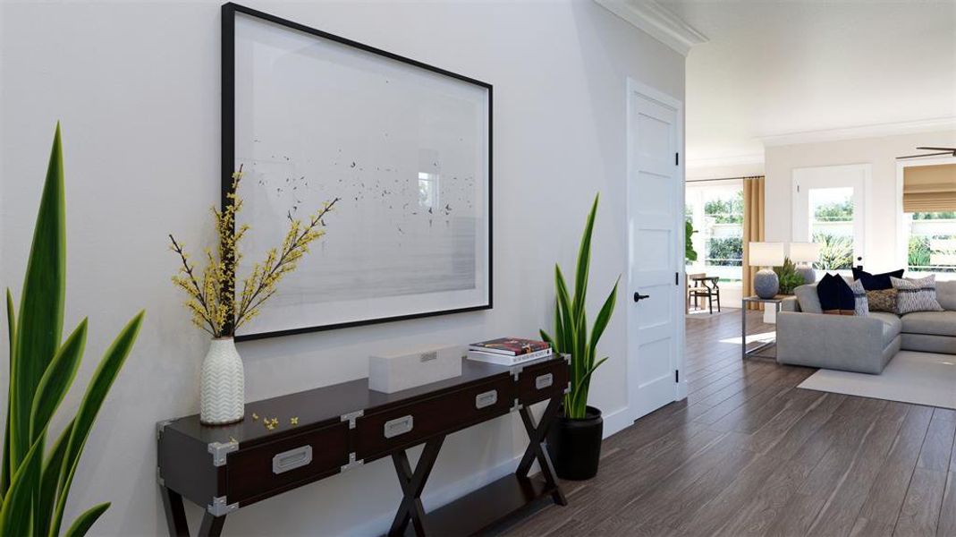 Furnished interior view inside a new home in North Square at Uptown, Celina (Image 14).
