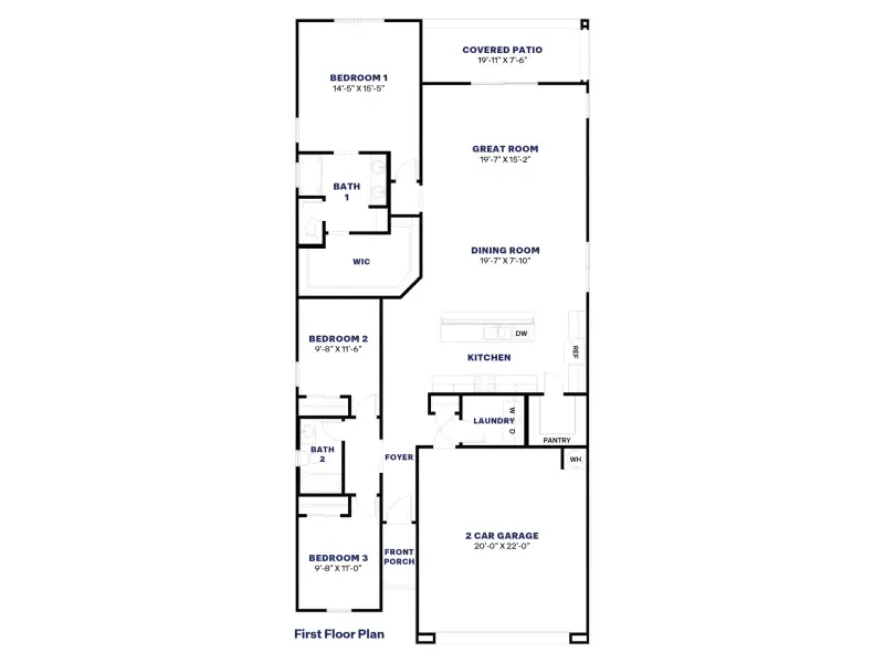 2D floor plan layout of this home in Moonlight, Maricopa, AZ (Image 4).