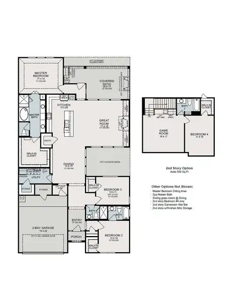 Durango Floor Plan Layout in Fulshear Lakes Gardens | Sitterle Homes