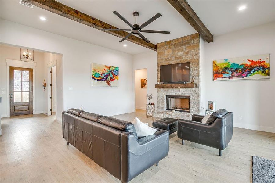 Furnished interior view inside a new home in Santana Ridge - Brock ISD, Weatherford (Image 13).