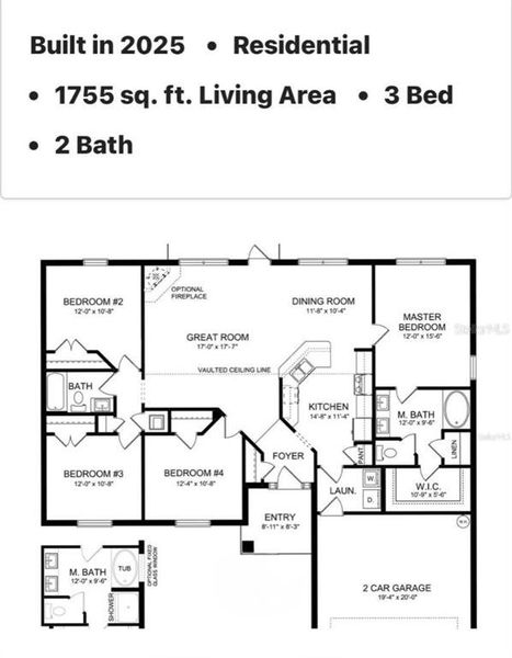 2D floor plan layout of this home in , North Port, FL (Image 4).