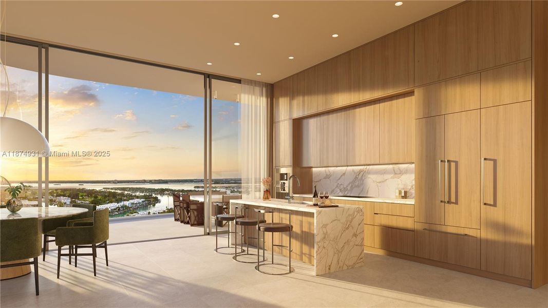 Furnished interior view inside a new home in , Miami Beach (Image 7).