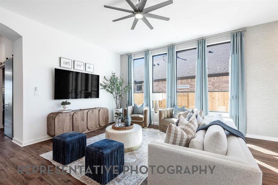 Furnished interior view inside a new home in Sandbrock Ranch, Aubrey (Image 10).