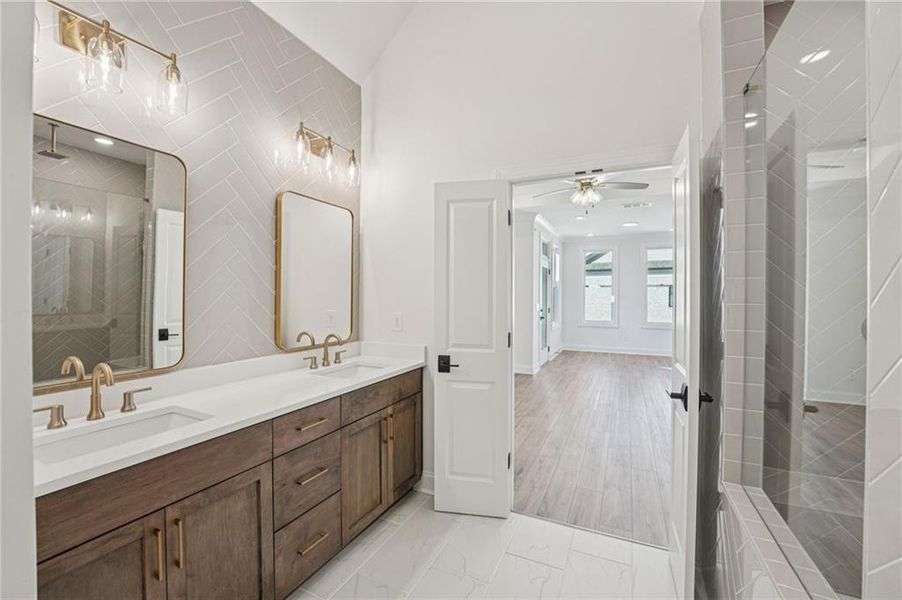 Furnished interior view inside a new home in Towns on Thompson, Alpharetta (Image 5).