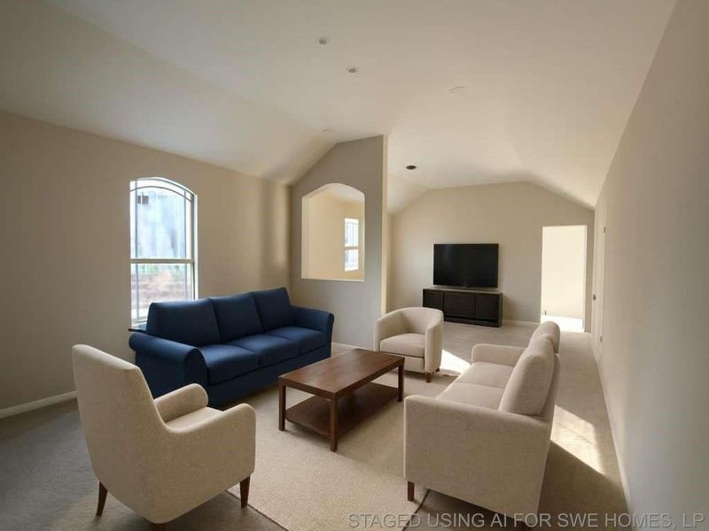 Furnished interior view inside a new home in , Cleveland (Image 4).