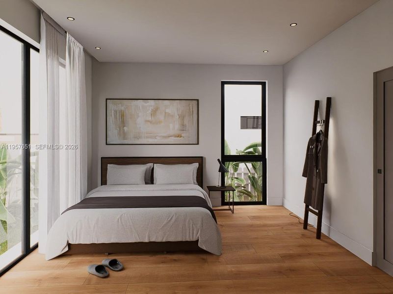 Furnished interior view inside a new home in , Hollywood (Image 10).