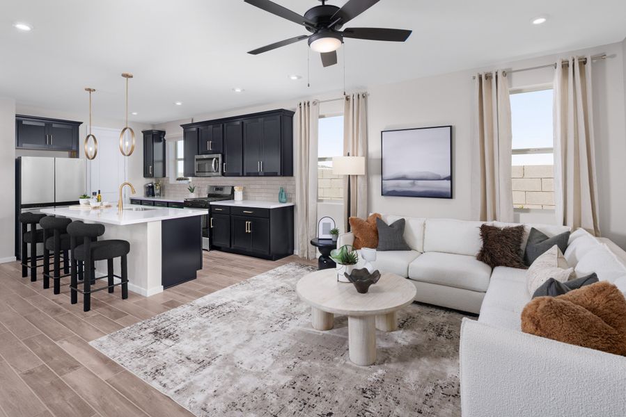 Furnished interior view inside a new home in Montana Vista - Highland, Buckeye (Image 14).