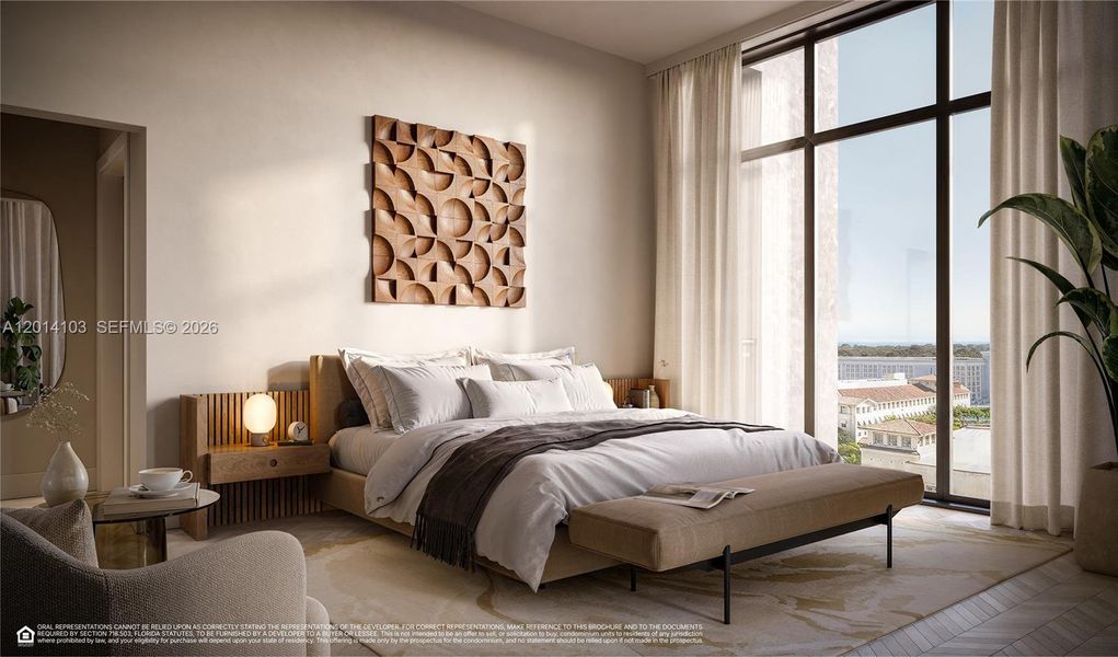 Furnished interior view inside a new home in , Coral Gables (Image 7).