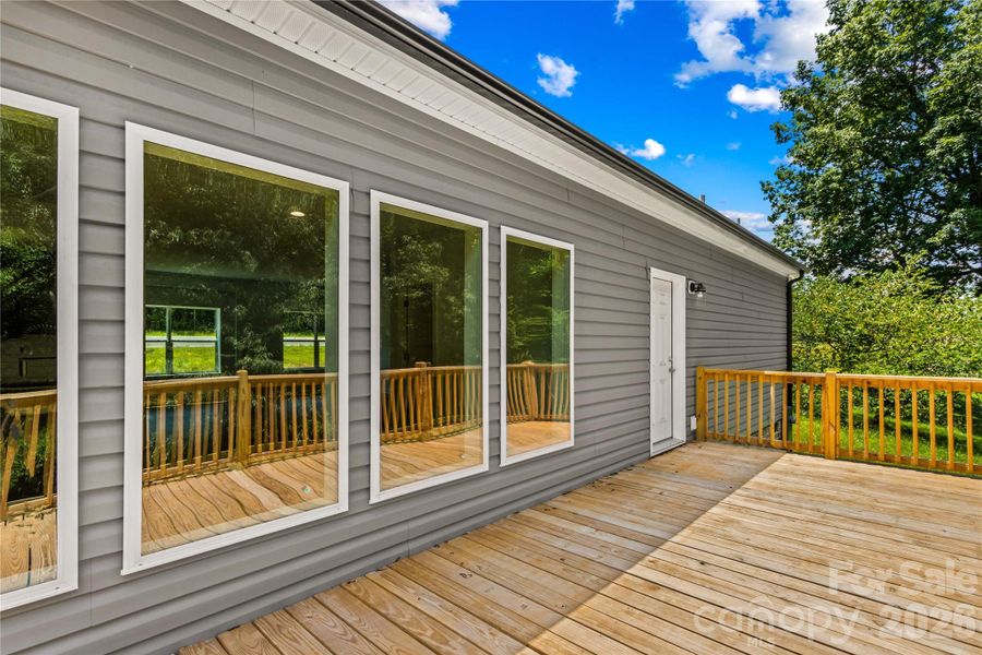 Exterior details and patio area of a home in , Mocksville (Image 23).